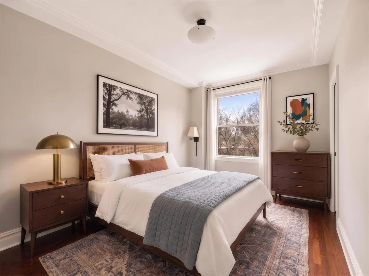 Third bedroom, virtually staged